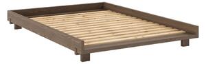 Smeđi bračni krevet od masivnog bora s podnicom 140x200 cm Social – Karup Design