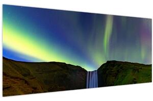 Slika - Aurora Borealis na Islandu (120x50 cm)