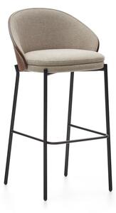 Smeđa/bež barska stolica (visine sjedala 77 cm) Eamy – Kave Home