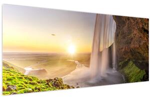 Slika - Seljalandsfoss iza špilje (120x50 cm)