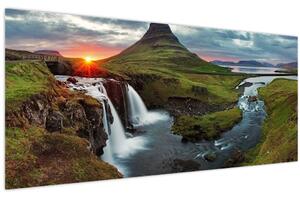 Slika - Kirkjufell na zalasku sunca (120x50 cm)