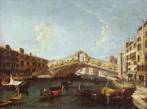 Reprodukcija The Rialto in Venice, (1697-1768) Canaletto