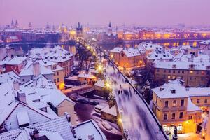 Fotografija Winter in Prague - city panorama, Henryk Sadura