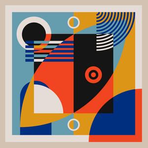 Ilustracija Abstract vector geometric with bauhaus style, Taufik Ramadhan