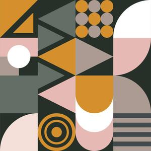 Ilustracija Bauhaus seamless pattern with geometric shapes, tomozina