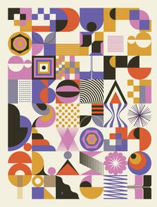 Ilustracija Bauhaus Inspired Graphic Pattern Artwork Made, pressureUA