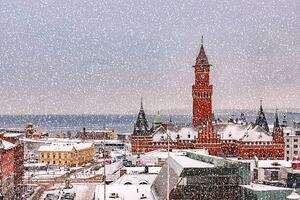 Fotografija Snowy Helsingborg Skyline, Tonygers