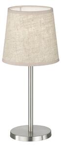 Bež/u srebrnoj boji stolna lampa s tekstilnim sjenilom (visina 30 cm) Eve – Fischer & Honsel