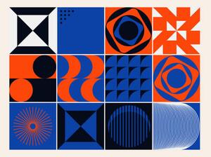 Ilustracija Neo Modernism Artwork Pattern Design, Normform