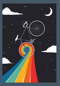 Ilustracija cycling to the moon, martinwimmer