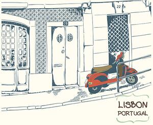 Ilustracija Lisbon street sketch, tasza_natasha