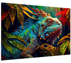 Slika - Šarena iguana (90x60 cm)