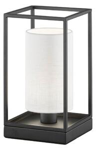 Crno-bijela stolna lampa s tekstilnim sjenilom (visina 28,5 cm) Gilli – Fischer & Honsel