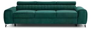 Zelena baršunasti sklopiva sofa 261 cm Laurence – ELTAP