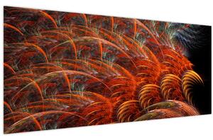 Slika - Apstraktna imitacija perja (120x50 cm)