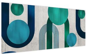 Slika - Linije i kružni oblici (120x50 cm)