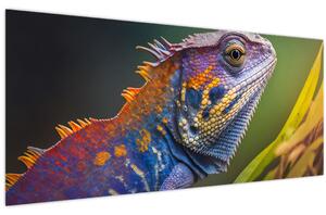 Slika - Obojena iguana (120x50 cm)