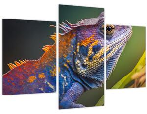 Slika - Obojena iguana (90x60 cm)