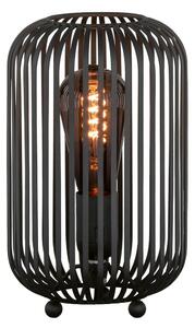 Crna stolna lampa s metalnim sjenilom (visina 25 cm) Cage – Fischer & Honsel