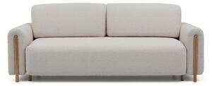 Sivo-bež sklopiva/s prostorom za odlaganje sofa od bouclé tkanine 244 cm Arcadova – ELTAP