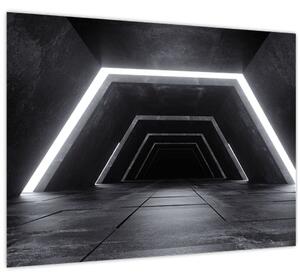 Staklena slika - Futuristički tunel (70x50 cm)