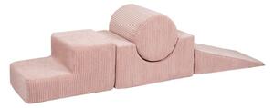 Ružičasti set mekanih igrački od pjene od samta 45x170x30 cm Montessori – Meowbaby