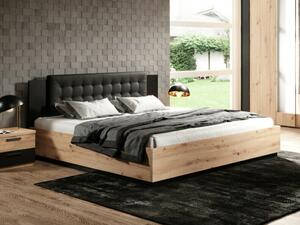 Krevet Austin AN112Bračni, Svijetlo smeđa, 160x200, Laminirani iveral, Basi a doghePodnice za krevet, 166x205x90cm