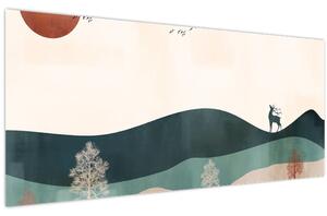 Slika - Ilustrirani krajolik (120x50 cm)