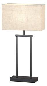 Crna/bež stolna lampa s tekstilnim sjenilom (visina 52 cm) Ann – Fischer & Honsel