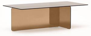 Smeđi stakleni stolić za kavu 60x120 cm Zaren – Kave Home
