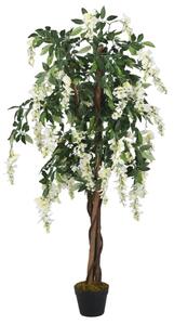 VidaXL Umjetno stablo glicinije 840 listova 120 cm zeleno-bijelo