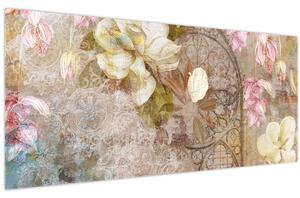Slika - Cvjetni ukras (120x50 cm)