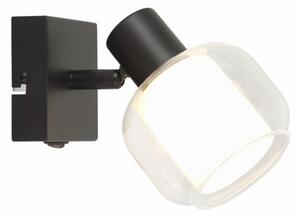 SVJETILJKA SPOT CHARLOTTE TRANSPARENT+WHITE 1* E14 8W S PREKIDAČEM 10806