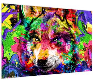 Slika - Vuk s grafitima (90x60 cm)