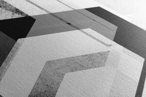 Slika futuristička geometrija u crno-bijelom dizajnu