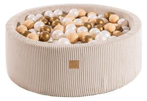 Krem bazen s lopticama od samta ø 90x30 cm Montessori – Meowbaby