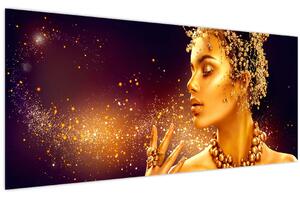 Slika - Zlatna šminka (120x50 cm)