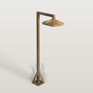 Moretti Luce Podna lampa Aura Frame LED, 50 x 19,5 cm, antikni mjed, Bronca / stari mesing, Mjed