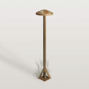 Moretti Luce Podna lampa Aura Disk LED, visina 50 cm, antikni mjed, Bronca / stari mesing, Mjed