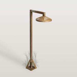 Moretti Luce Podna svjetiljka Aura Disk LED, 50 x 19 cm, antikni mjed, Bronca / stari mesing, Mjed