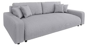 Svijetlo siva sklopiva/s prostorom za odlaganje sofa od samta 234 cm Sara – Ropez