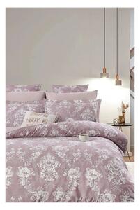 Ružičasta posteljina za bračni krevet/za produženi krevet od renforce pamuka s uključenom plahtom/4-dijelna 200x220 cm – Mila Home
