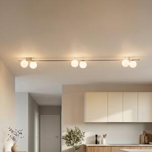 TK Lighting Imelo stropna svjetiljka, krem, 6 žarulja, staklo, duljina 200 cm, prigušiva, Bež, spavaća soba, Staklo