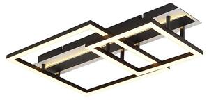 Globo LED stropna svjetiljka Estrada (30 W, D x Š x V: 560 x 330 x 90 mm, Crna)