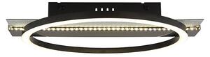Globo LED stropna svjetiljka Norberto (24 W, D x Š x V: 342 x 300 x 68 mm, Crna)