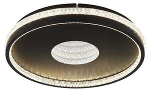 Globo Okrugla stropna LED svjetiljka Shirley (30 W, Ø x V: 41 x 6,5 cm, Crna)