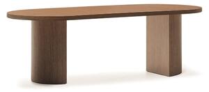 Okrugao blagovaonski stol s pločom stola u dekoru oraha 100x240 cm Nealy – Kave Home