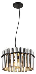 Globo Okrugla viseća svjetiljka Gorley (60 W, Ø x V: 38 x 120 cm, Crna, E27)