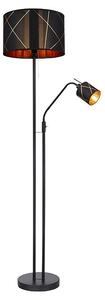 Globo Stajaća svjetiljka Tulivar (40 W, Visina: 1.750 mm, Crna, E14)