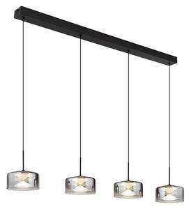 Globo LED viseća svjetiljka Belinda (24 W, Ø x V: 15 x 150 cm, Crna)